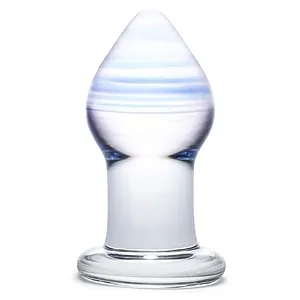 Anal Plug Amethyst Rain Glass Transparent pe SexLab