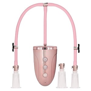 Automatic Rechargeable Clitoral And Nipple Pump Set Roz pe SexLab