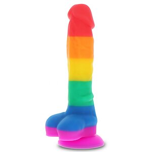 Dildo Rainbow Lover 8 Inch Multicolor pe SexLab