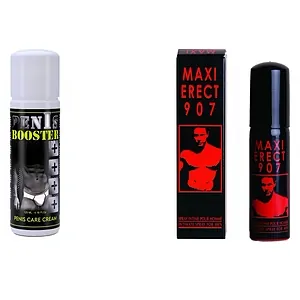 Pachet Crema Pentru Potenta Penis Booster + Spray Pentru Potenta Maxi Erect 907 pe SexLab