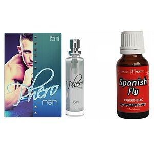 Pachet Parfum cu Feromoni Pheromen 15ml + Picaturi Afrodisiace Spanish Fly 20ml pe SexLab