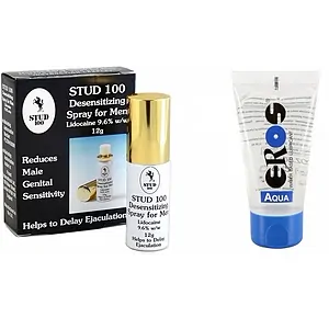 Pachet Spray Stud 100 Original + Lubrifiant Eros Aqua 50ml pe SexLab