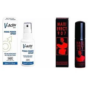 Pachet Spray V-activ Penis Power For Men + Spray Pentru Potenta Maxi Erect 907 pe SexLab