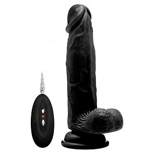Vibrator Realistic Penis 20cm Negru pe SexLab