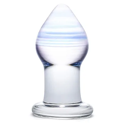 Anal Plug Amethyst Rain Glass Transparent