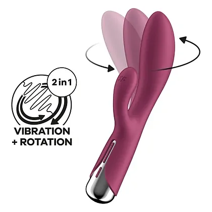 Vibrator Satisfyer Spinning Rabbit 1 Rosu