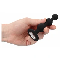 Anal Plug Beaded Diamond Negru