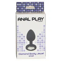 Anal Plug Diamond Jewel Small Negru
