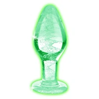 Anal Plug Glow In The Dark Glass Transparent
