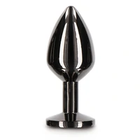 Anal Plug With Diamond Jewel M Negru