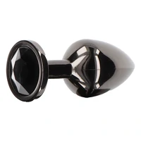 Anal Plug with Diamond Jewel Small Negru