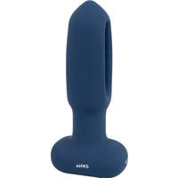 ANOS Plug Anal cu Limba Oscilantă – 10x10, Reîncărcabil Albastru