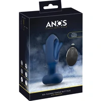 ANOS Plug Anal cu Limba Oscilantă – 10x10, Reîncărcabil Albastru