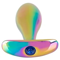 ANOS Set 2 Pluguri Anale Metalice curcubeu, Greutate Optimă Multicolor