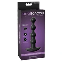Bile Anale Cu Vibrații Reîncărcabile Anal Fantasy Negru