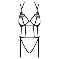 Body Decupat Obsessive Badossa Negru L-XL