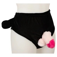 Boxeri cu penis gonflabil, cadou amuzant pentru petreceri Negru