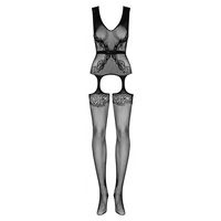 Catsuit Obsessive F217 Negru XL-2XL