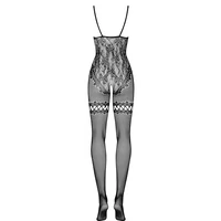 Catsuit Plasă Obsessive F213 Negru XL-2XL