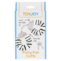 Cătușe Furry Fun Zebra Plush Alb
