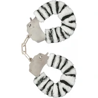 Cătușe Furry Fun Zebra Plush Alb