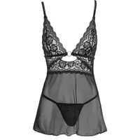 Chemise Cottelli Collection Transparent Fun Negru L