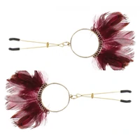 Cleme Sfârcuri Tweezers With Feathers Auriu