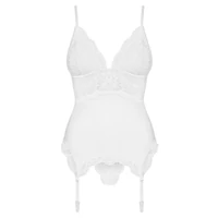 Corset Alb Elegant Obsessive 810-COR S-M