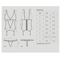 Corset Obsessive Emperita Negru S-M