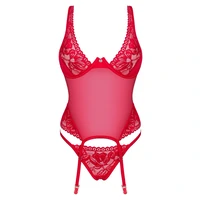 Corset Obsessive Lacelove Roșu XS-S