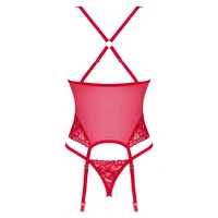 Corset Obsessive Lacelove Roșu XS-S