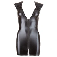 Costum Latex Damă Wetlook With Zip Negru S