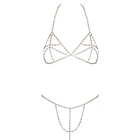Cottelli Set Lanț Auriu cu Ștrasuri, 2 Piese