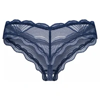 Crotchless Thong Obsessive Nightly Albastru XS-S
