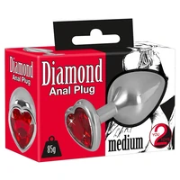 Diamond Anal Plug Medium Argintiu