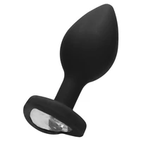 Diamond Heart Anal Plug Negru Regular