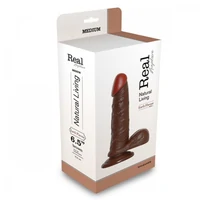 Dildo cu ventuză Real Rapture 16,5 cm Maro