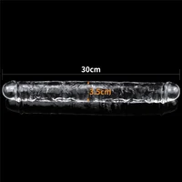 Dildo Dublu 30cm Flawless Transparent