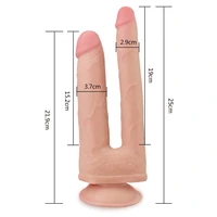 Dildo Dublu Cu Ventuză Skinlike Soft