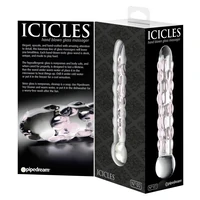 Dildo Icicles Hand Blown Glass 17.8cm Transparent