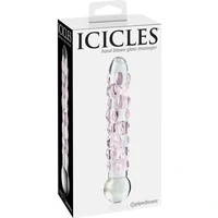 Dildo Icicles Hand Blown Glass 17.8cm Transparent