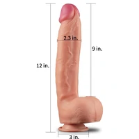 Dildo Realistic 30cm Dual Layered Platinum