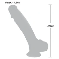 Dildo Ventuză Medical Silicone 24cm