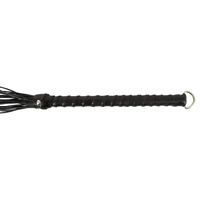 Flogger ZADO Din Piele 70 cm — Control Precis, Discret Negru