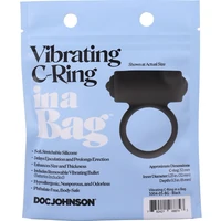 Inel pentru Penis Vibrating C-Ring Negru