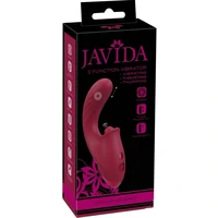 JAVIDA 3 Funcții — Vibrator cu împingere, 10 Moduri Roșu