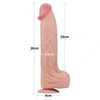 Lovetoy Dual Layer 36 cm Piele Moale și Miez Ferm