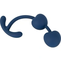 Magic Shiver Duo Bile Kegel — silicon Catifelat 15,5 cm Albastru