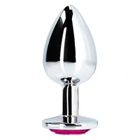 Plug Anal Heart Gem Small Argintiu