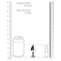 Plug Anal Heart Gem Small Argintiu
